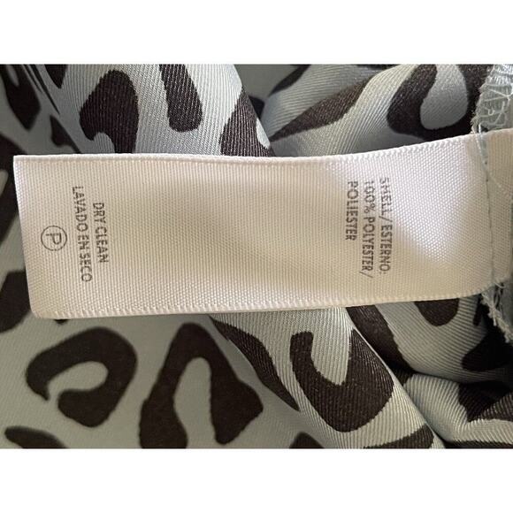 Rebecca Minkoff Women’s Leopard 2X Silk Tunic Top Blue Animal Print Boho Plus - Picture 8 of 8